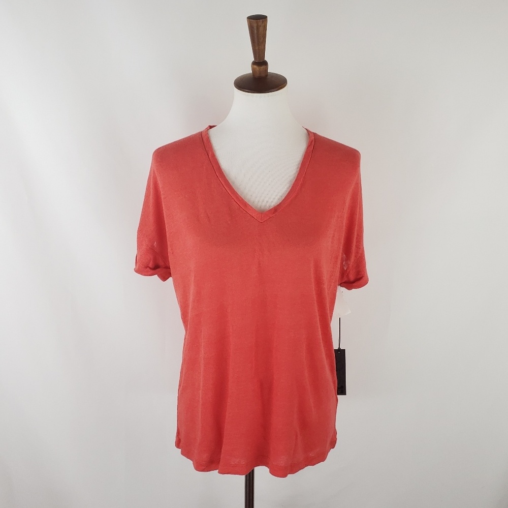 Joes Jeans Womens Linen Shirt Red Size XS